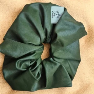 Chouchou Fluffy Aqua Vert enduit